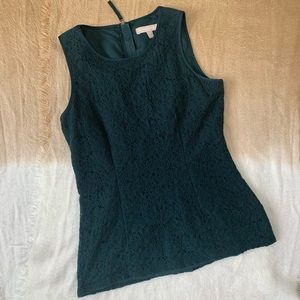 Banana Republic No-Sleeve Lace Tank Top
